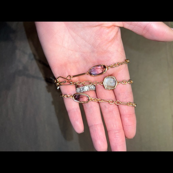 Kendra Scott Natalia Long Station Necklace - Rose Gold/Peach - Picture 7 of 9